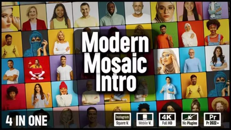 Videohive Modern Mosaic Opener V.2 for Premiere Pro