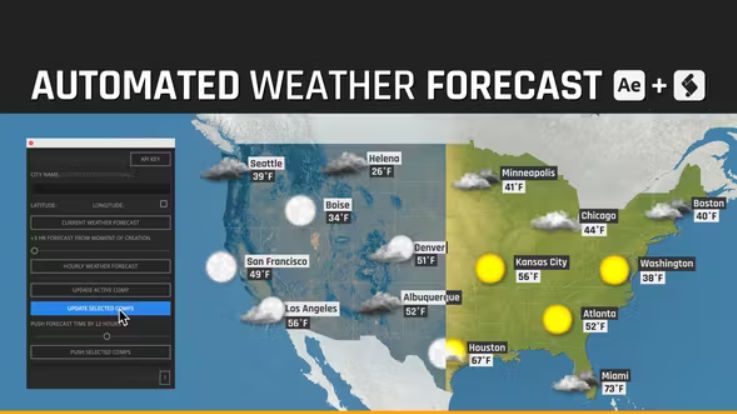 Videohive Automated WEATHER Forecast – Script and Template for After Effects