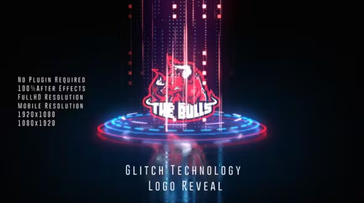 Videohive Glitch Technology Logo Reveal