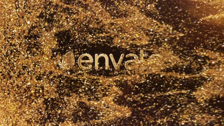 Videohive Gold Luxury Elegant Shine Blow Particles Logo