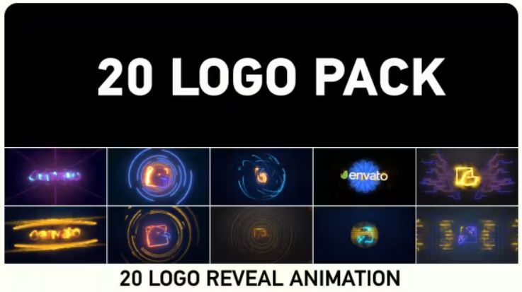 Videohive 20 Energy Neon Logo Pack