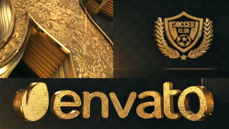 Videohive 3D Gold Logo Reveal V2