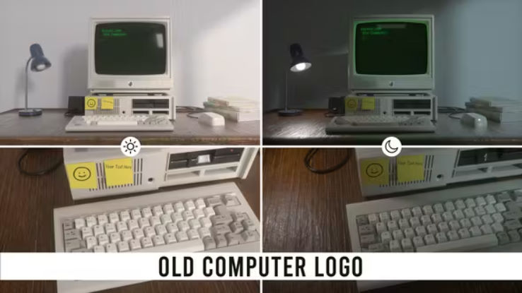 Videohive Old Computer Logo