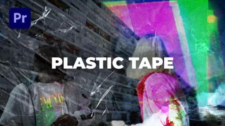 Videohive Plastic Tape Transitions
