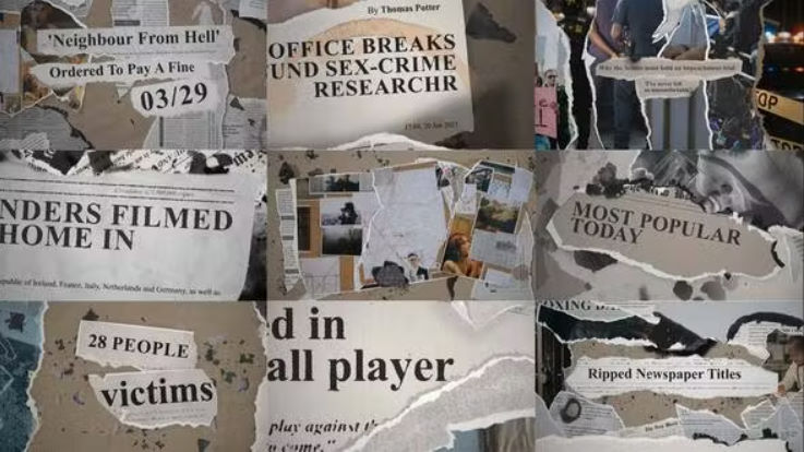 Videohive Ripped Newspaper Titles