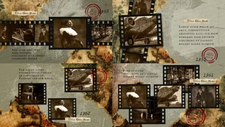 Videohive Vintage Documentary Timeline Slideshow Template