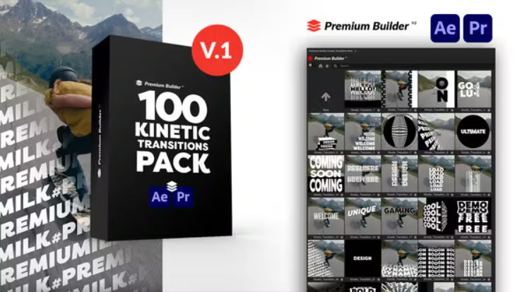 Videohive Kinetic Transitions Pack