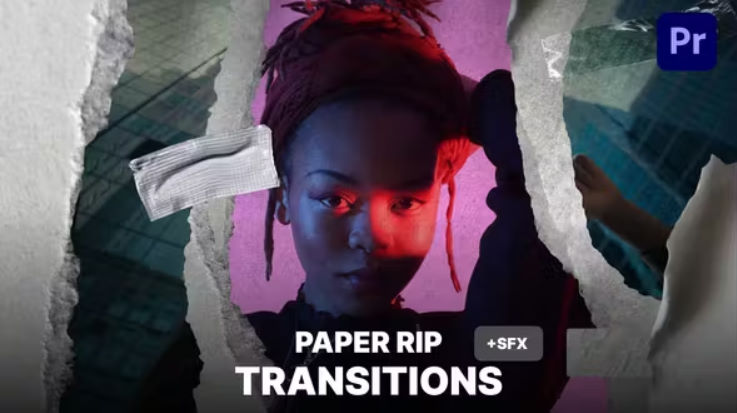 Videohive Paper Rip Transitions v2