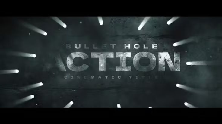 Videohive Bullet Hole Title