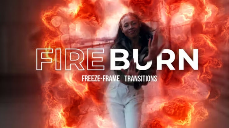 Videohive Fire Burn Transitions