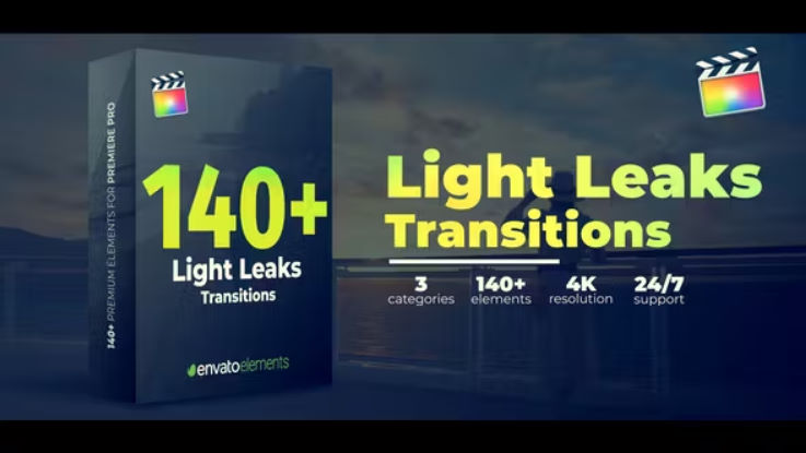 Videohive Light Leaks Transitions For Apple Motion