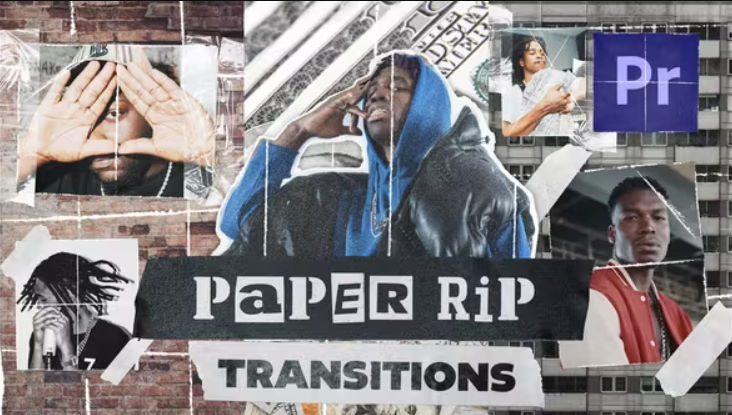 Videohive Paper Rip Transitions (Vertical)