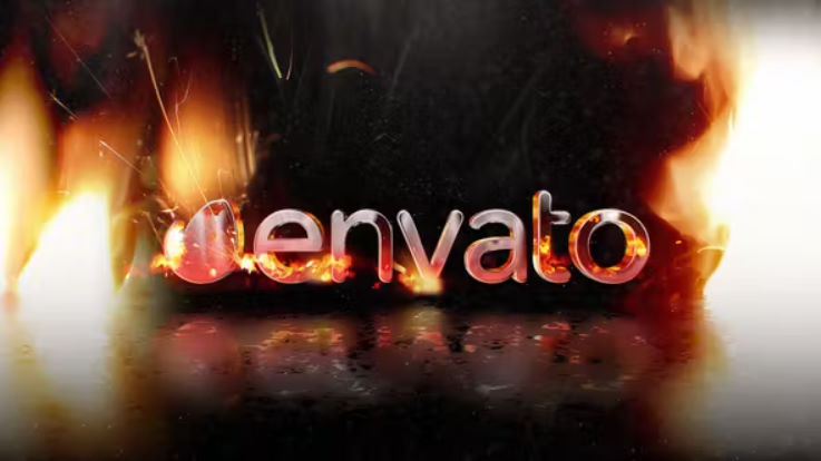 Videohive Fire Logo Born from Magma
