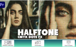 Videohive Halftone CMYK Dots FX I Premiere