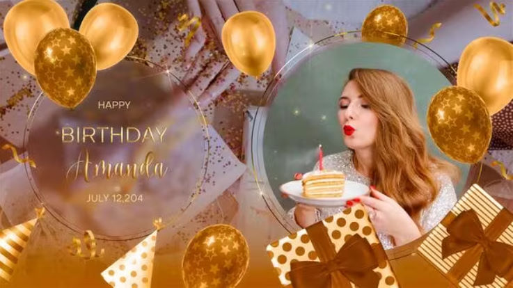 Videohive Happy Birthday | Gold