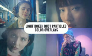 Videohive light Bokeh Dust Particles Color Overlays