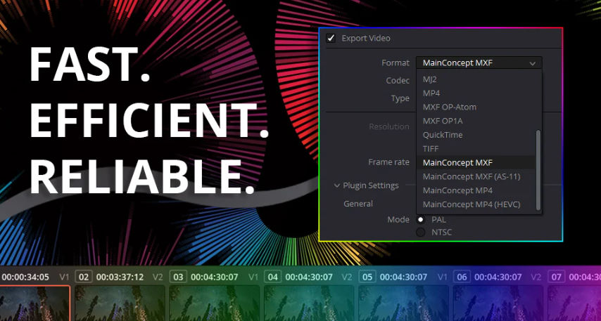 MainConcept Codec Plugin for DaVinci Resolve v1.7.2 cover preview