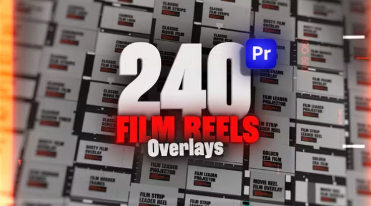 Videohive Animated Film Reel Overlays Pack For Premiere Pro