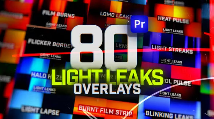 Videohive Animated Light Leaks Overlays Pack For Premiere Pro