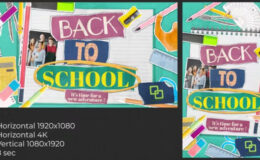 Videohive Back To School Paper Slideshow