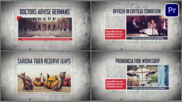 Videohive History On Newspaper For Premiere Pro