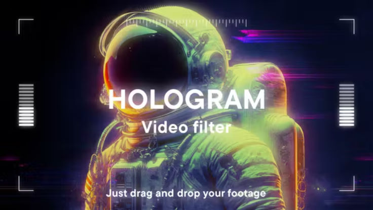 Videohive Hologram Video Filter Effect Template