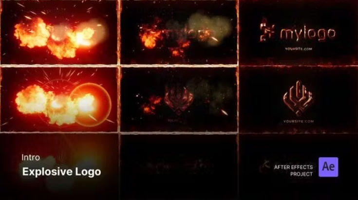 Videohive Intro/Opening – Explosive Logo After Effects Project Files