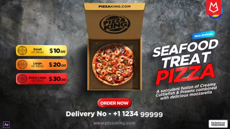 Videohive Pizza Menu Promotion | Box Mockup