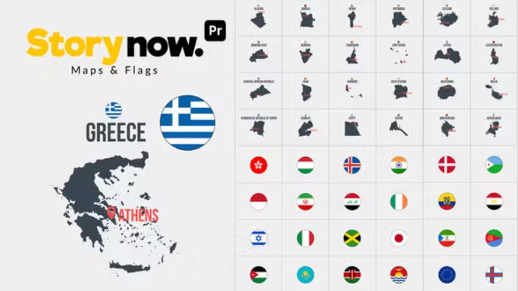 Videohive Story Now | Maps & Flags for Premiere Pro