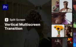 Videohive Vertical Multiscreen Transition - 3 Split Screen for Premiere Pro