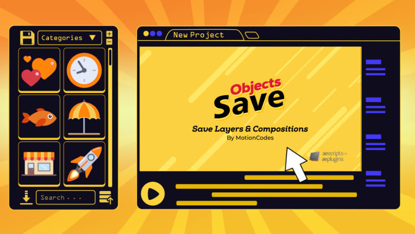 Aescripts Save Objects V2.2.1 preview