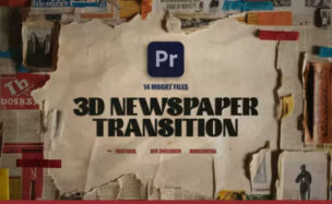 Videohive 3D Newspaper Transition For Premiere Pro | MOGRT