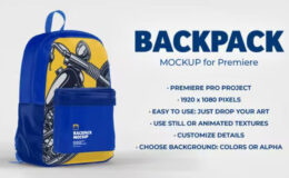 Videohive Backpack Mockup Template - Animated Mockup PREMIERE