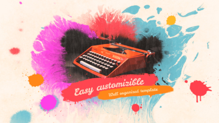 Videohive Colorful Ink Slideshow