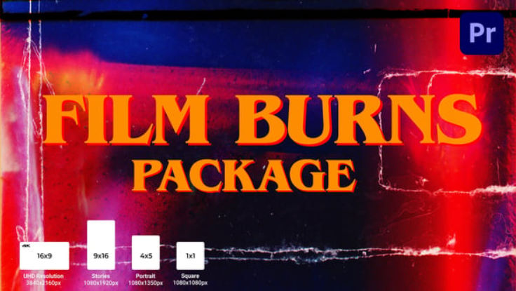 Videohive Film Burns Package For Premiere Pro