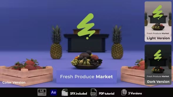 Videohive Fresh Produce Market Promo