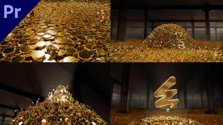 Videohive Golden Treasure Logo Reveal