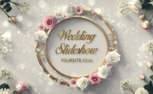 Videohive Luxurious 3D Rose Frame Wedding Invitation Slideshow