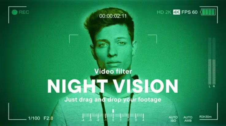 Videohive Night Vision Video Effect Template