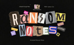 Videohive Ransom Note Animated Letters Set