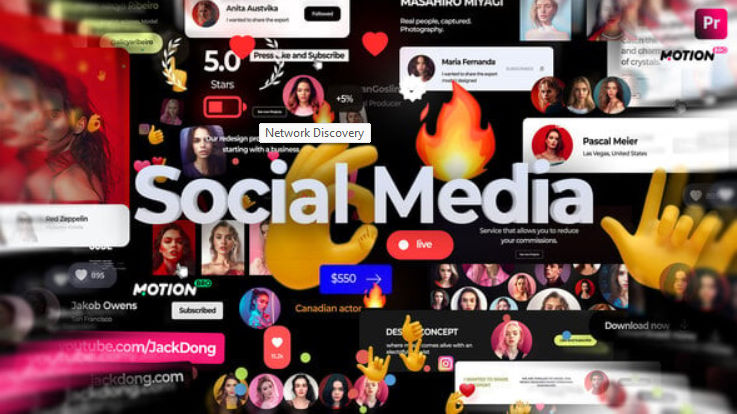 Videohive Social Media Graphics Pack for Premiere Pro