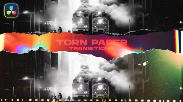 Videohive Torn Paper Transitions VOL. 2 | DaVinci Resolve