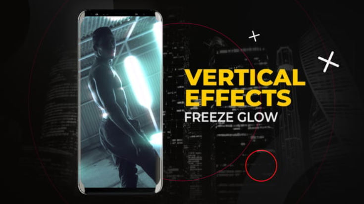 Videohive Vertical Freeze Glow Effects