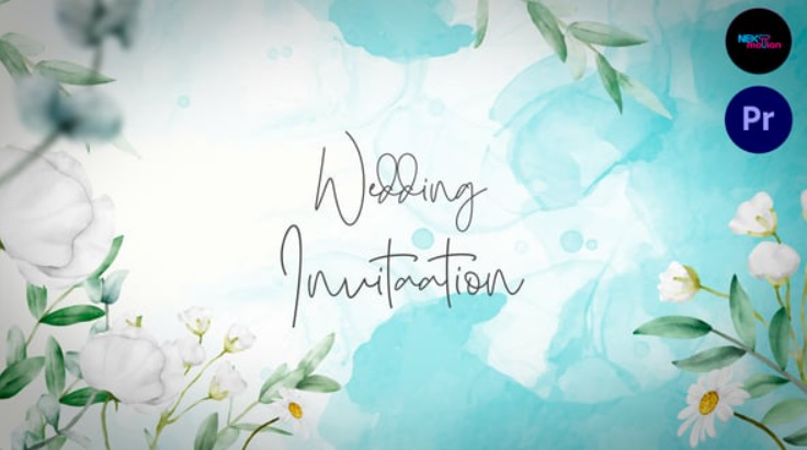 Videohive Watercolor Wedding Invitation Slideshow 2.0 | MOGRT