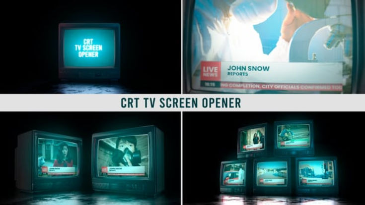 Videohive CRT TV Screen Opener