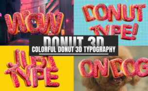 Videohive Colorful Donut Letters Pack