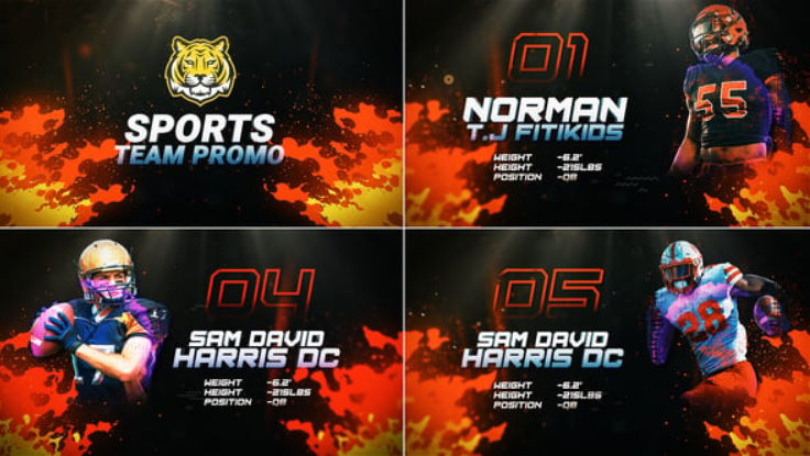 Videohive Energy Sports Player Profile // Powerful Sports Team Intro