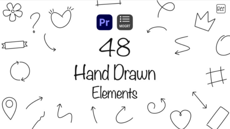 Videohive Hand Drawn Elements For Premiere Pro