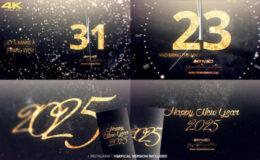 Videohive New Year Midnight Gold Countdown 2025