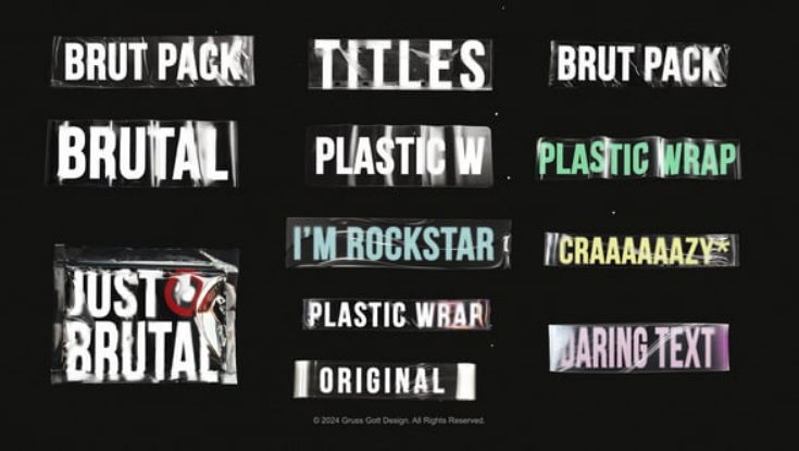 Videohive Plastic Tape Titles